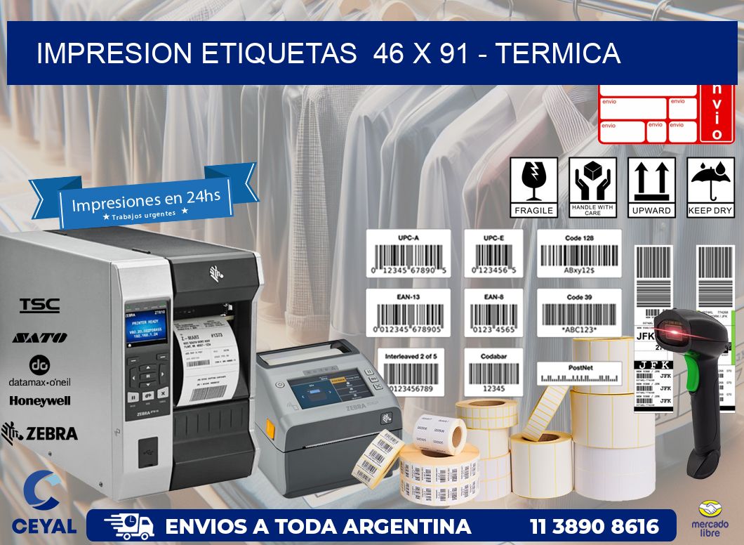 impresion etiquetas  46 x 91 – termica