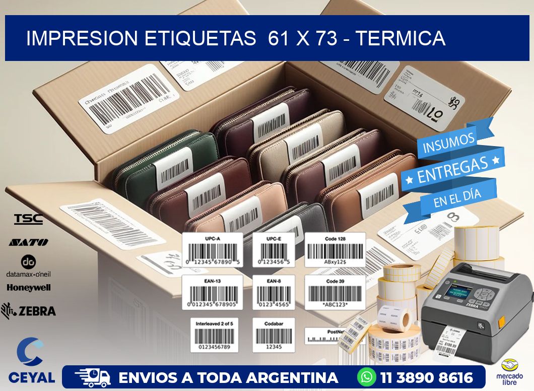 impresion etiquetas  61 x 73 - termica