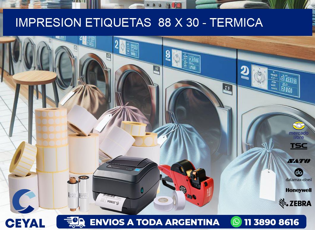 impresion etiquetas  88 x 30 - termica