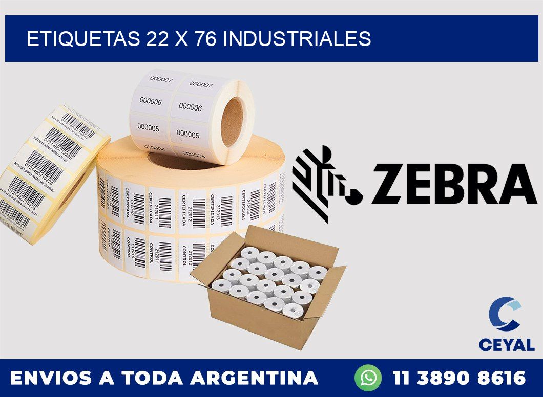 ETIQUETAS 22 x 76 INDUSTRIALES