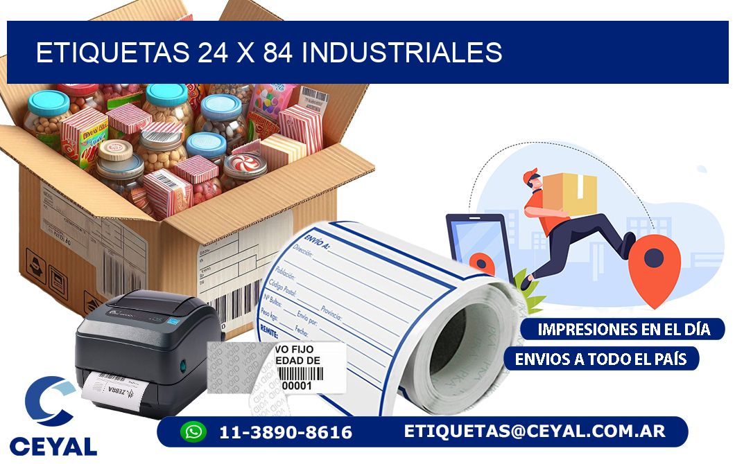 ETIQUETAS 24 x 84 INDUSTRIALES