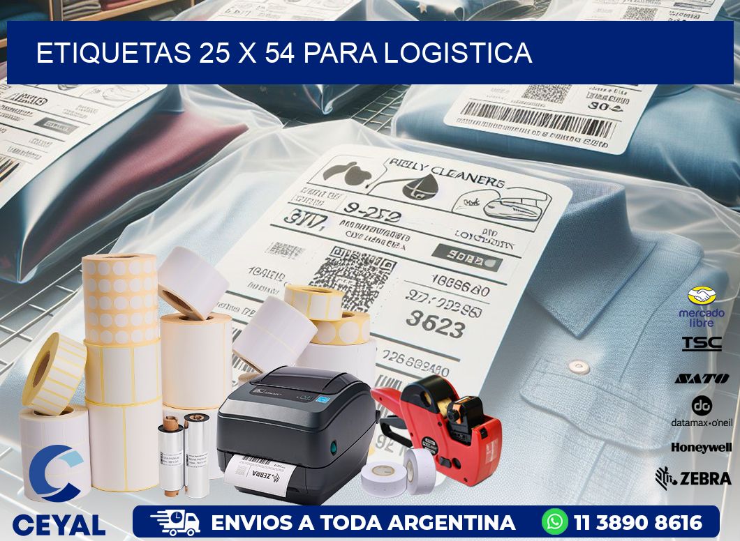 ETIQUETAS 25 x 54 PARA LOGISTICA