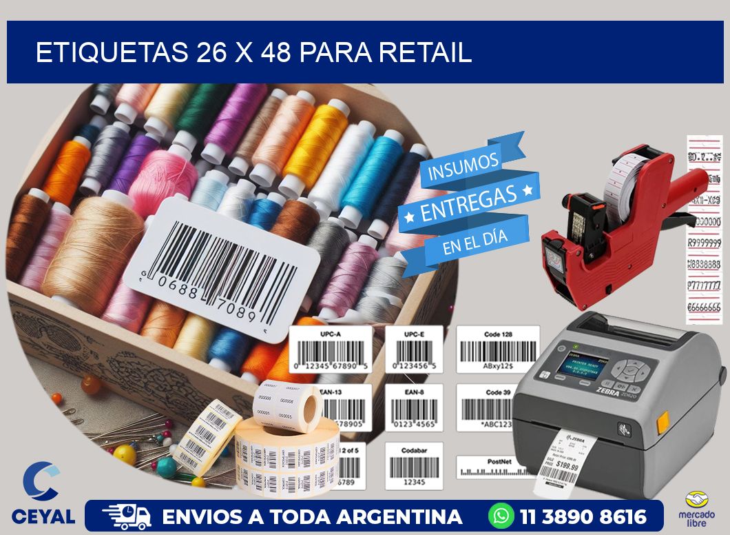 ETIQUETAS 26 x 48 PARA RETAIL