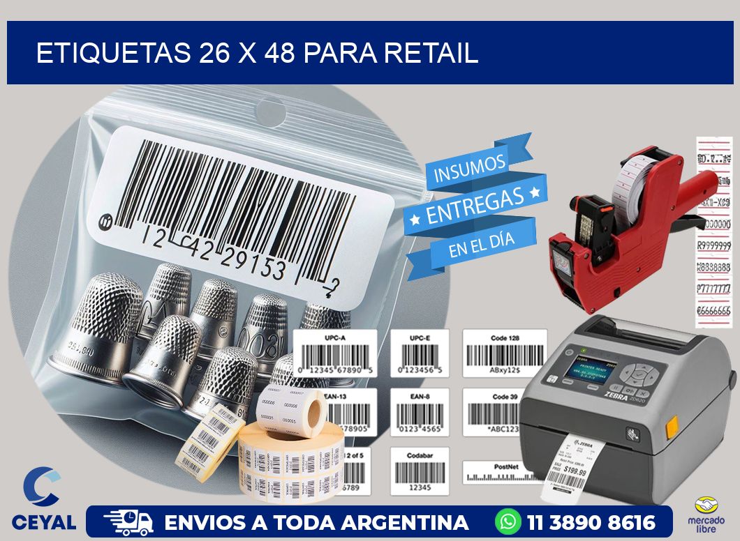 ETIQUETAS 26 x 48 PARA RETAIL