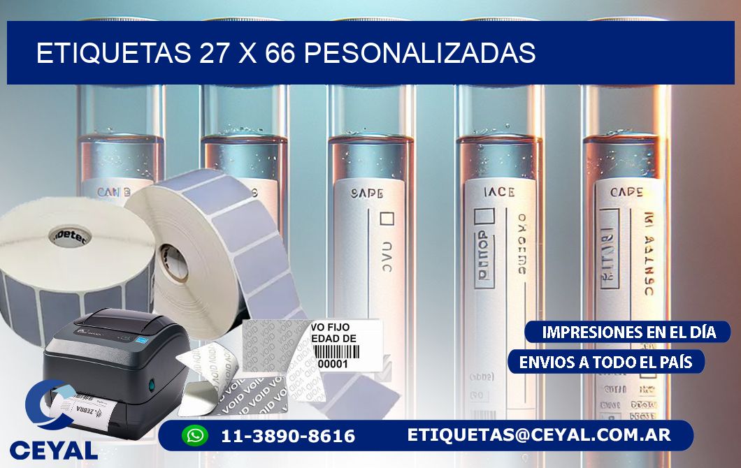 ETIQUETAS 27 x 66 PESONALIZADAS