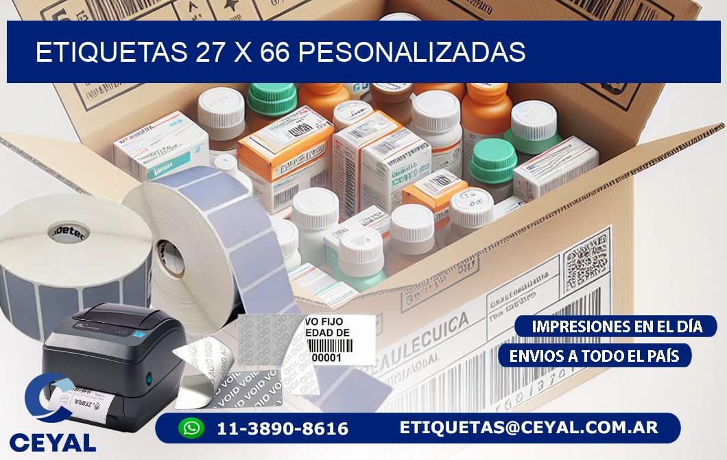 ETIQUETAS 27 x 66 PESONALIZADAS