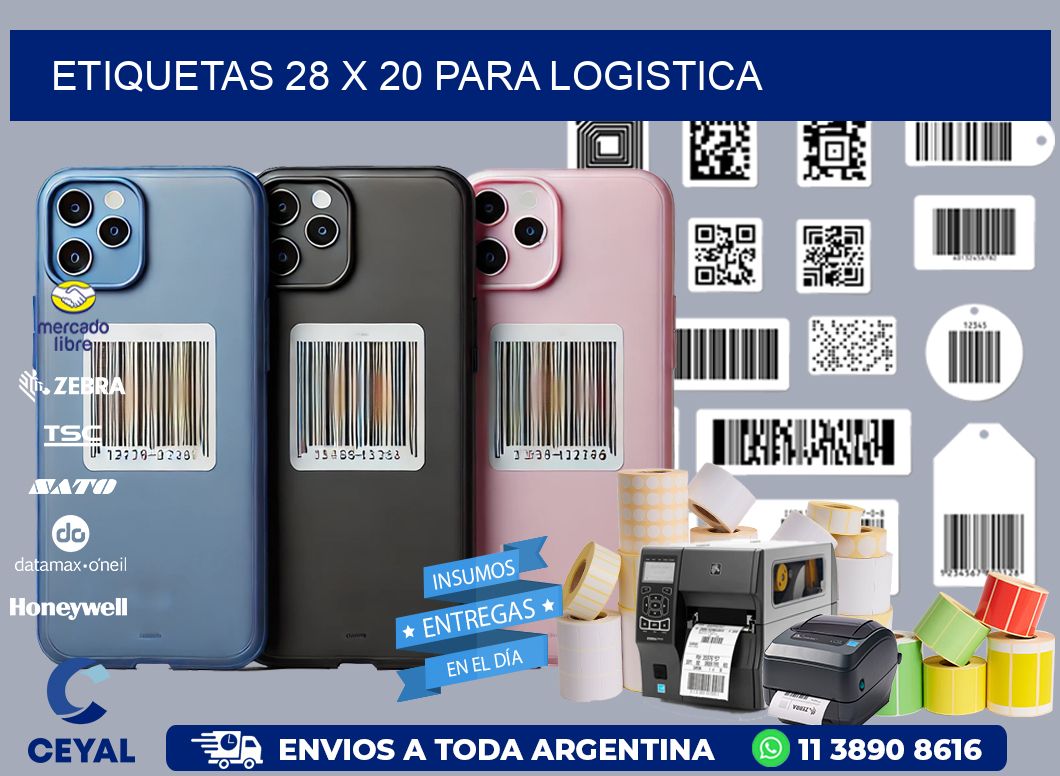 ETIQUETAS 28 x 20 PARA LOGISTICA