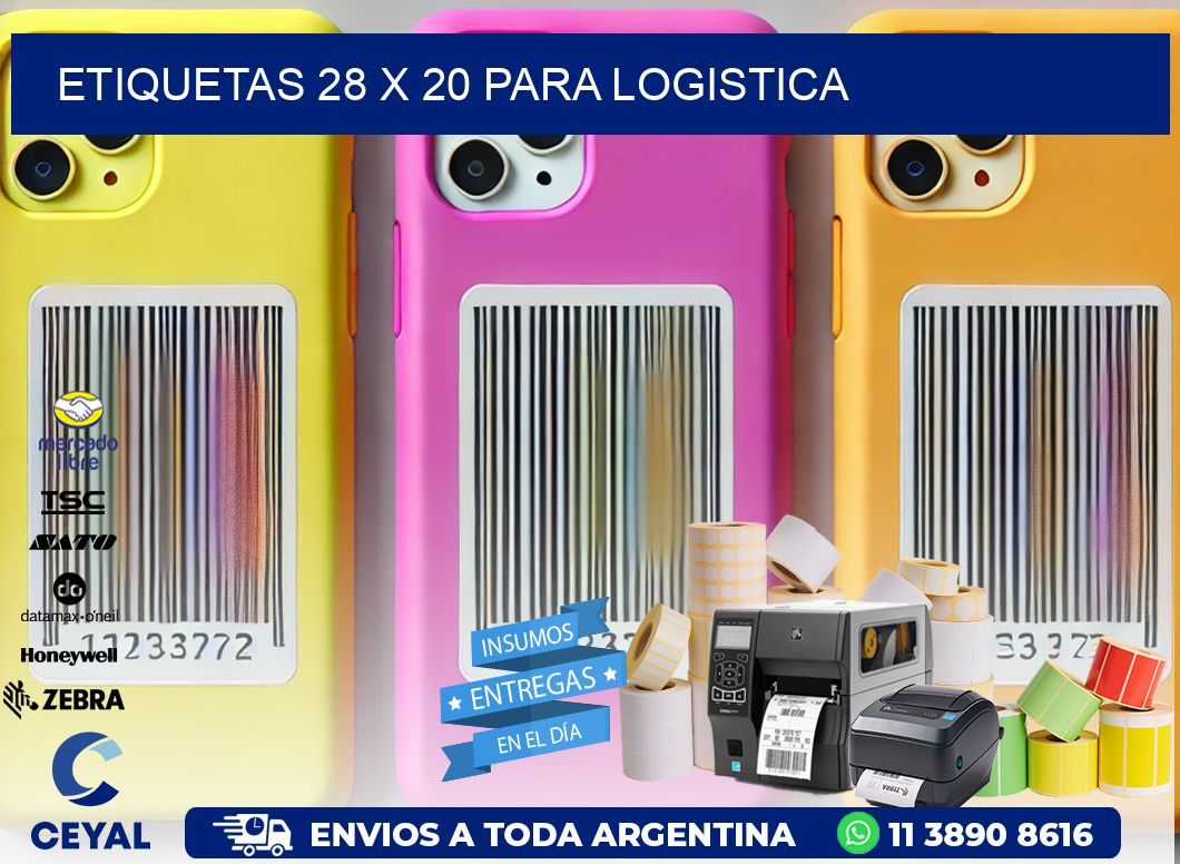 ETIQUETAS 28 x 20 PARA LOGISTICA