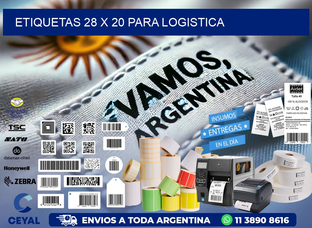 ETIQUETAS 28 x 20 PARA LOGISTICA