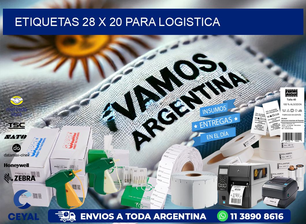 ETIQUETAS 28 x 20 PARA LOGISTICA