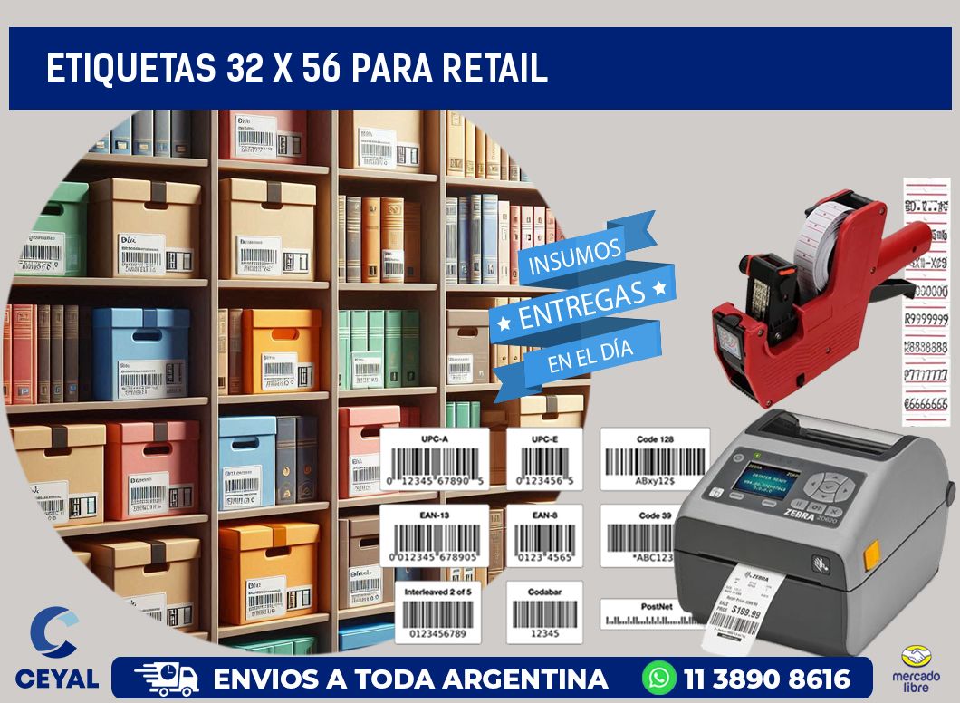 ETIQUETAS 32 x 56 PARA RETAIL