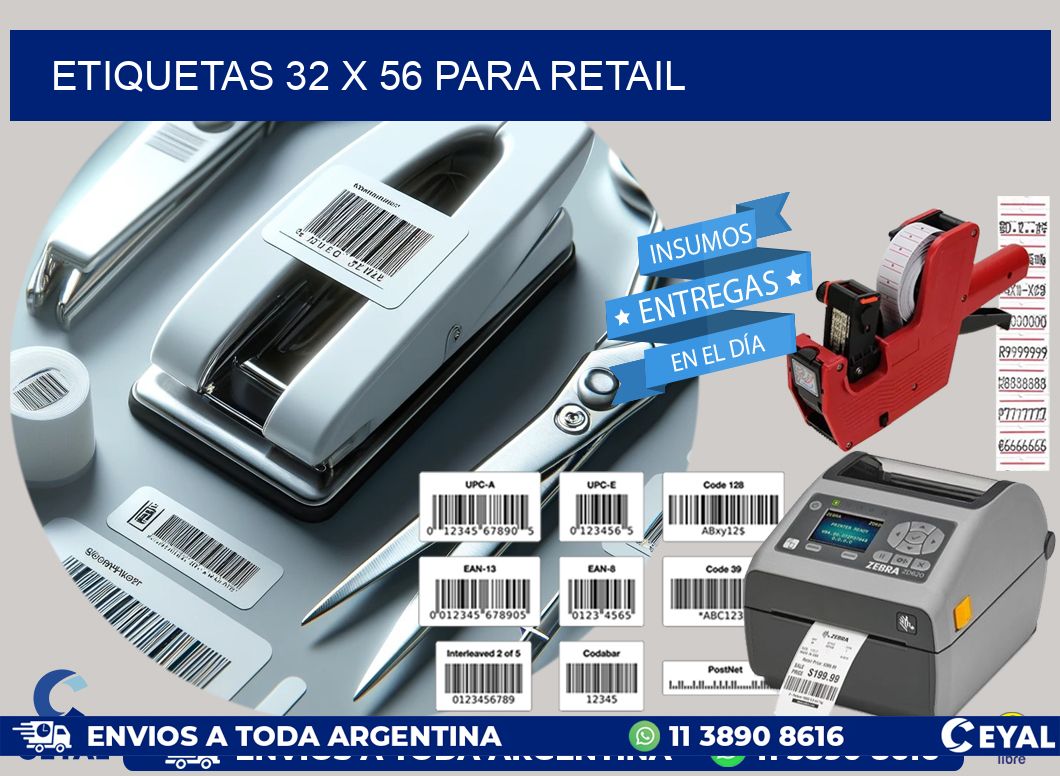 ETIQUETAS 32 x 56 PARA RETAIL