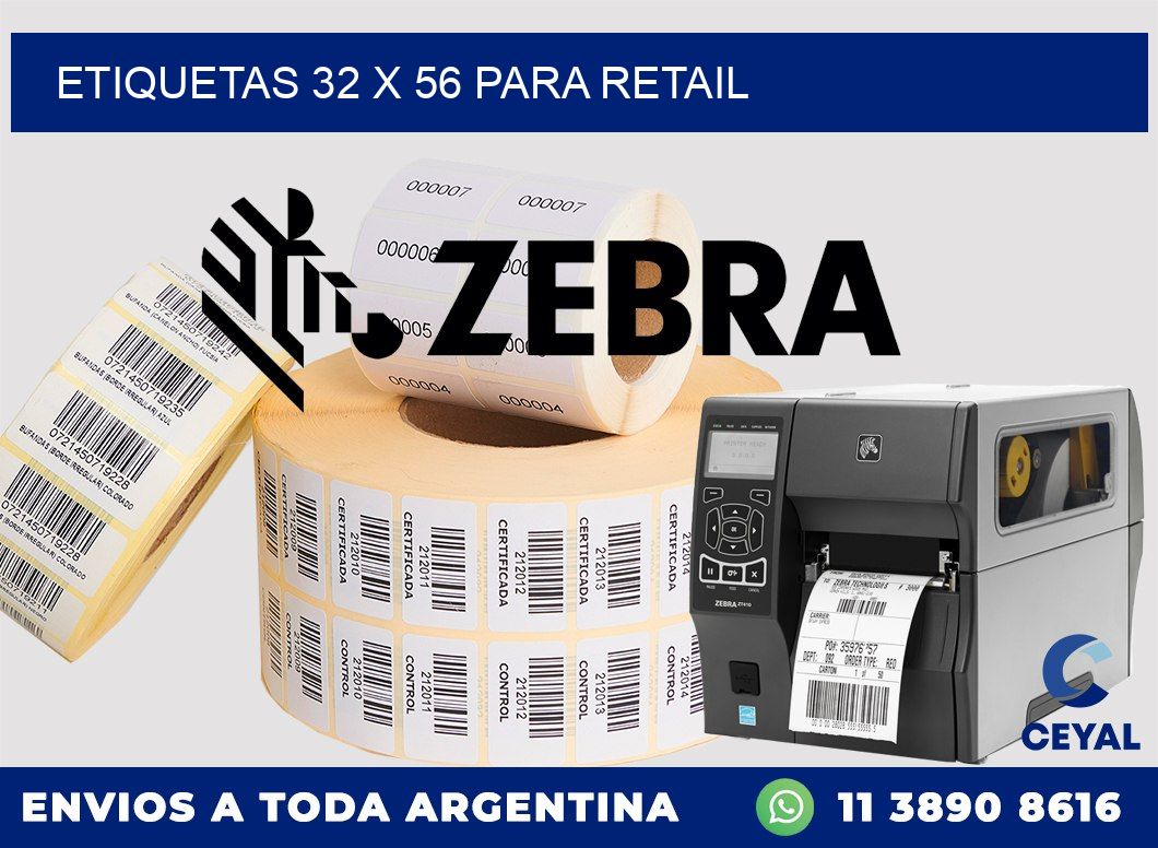 ETIQUETAS 32 x 56 PARA RETAIL