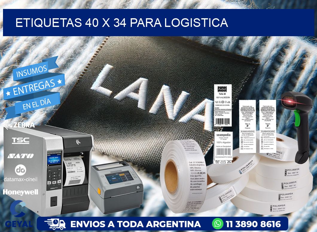 ETIQUETAS 40 x 34 PARA LOGISTICA