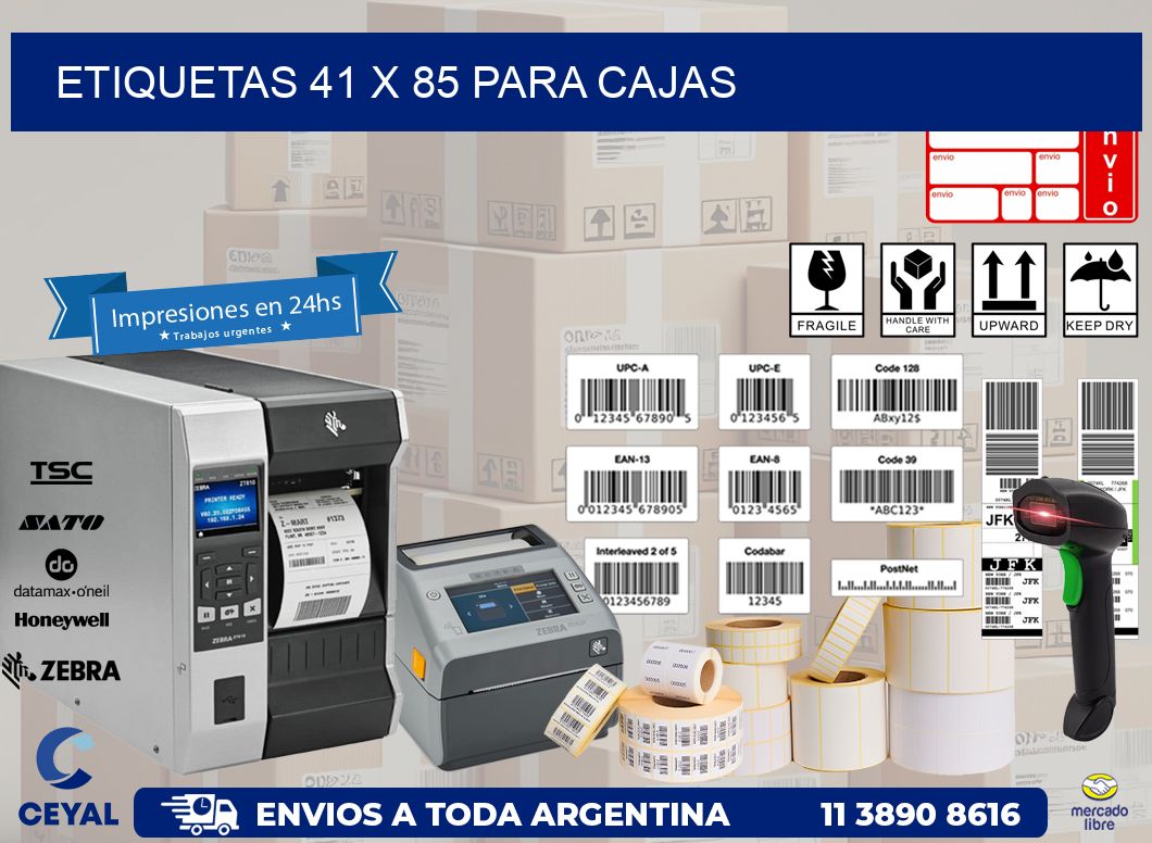 ETIQUETAS 41 x 85 PARA CAJAS