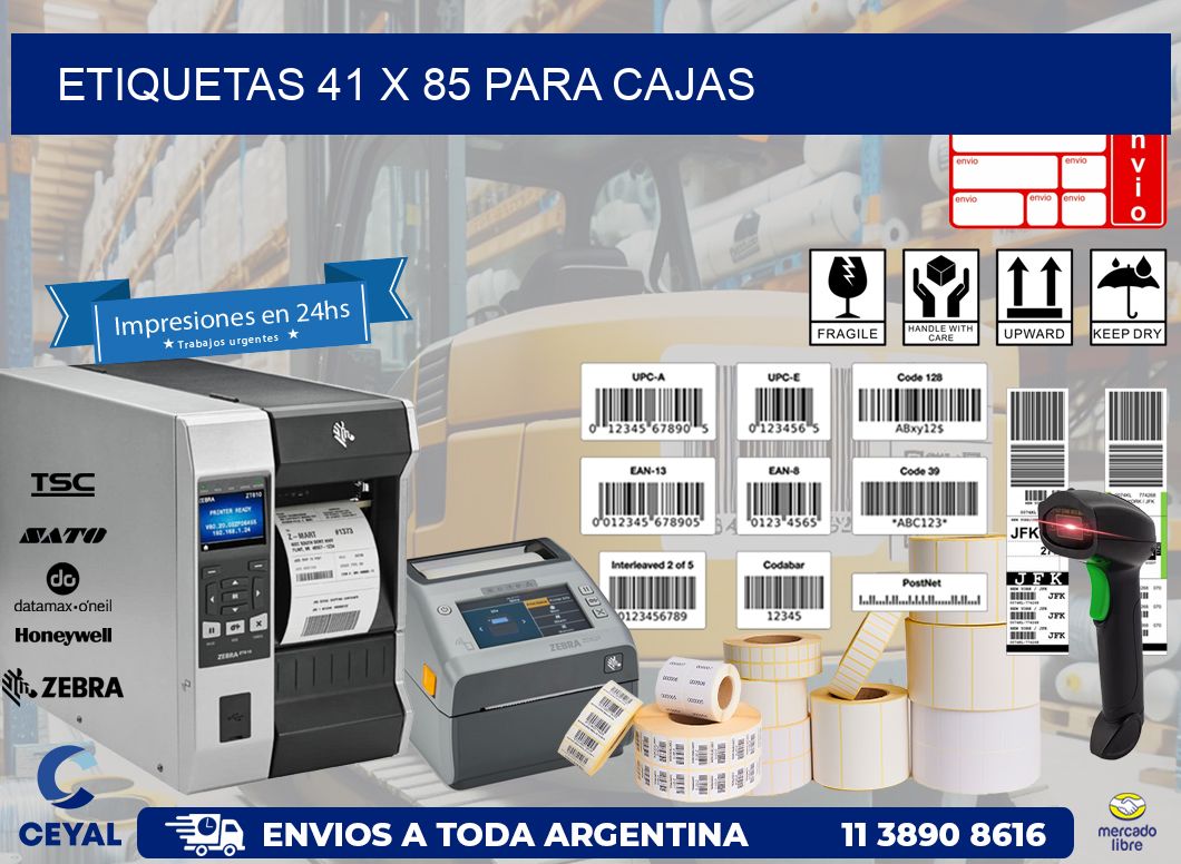 ETIQUETAS 41 x 85 PARA CAJAS