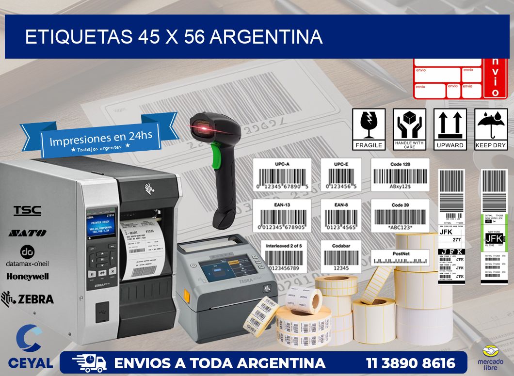 ETIQUETAS 45 x 56 ARGENTINA