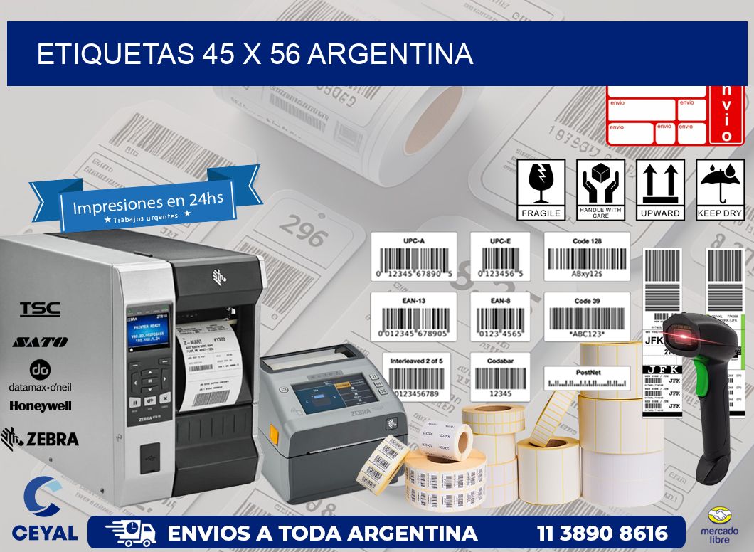 ETIQUETAS 45 x 56 ARGENTINA