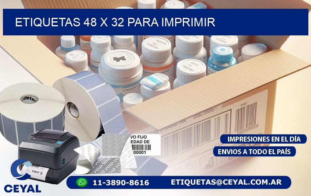 ETIQUETAS 48 x 32 PARA IMPRIMIR