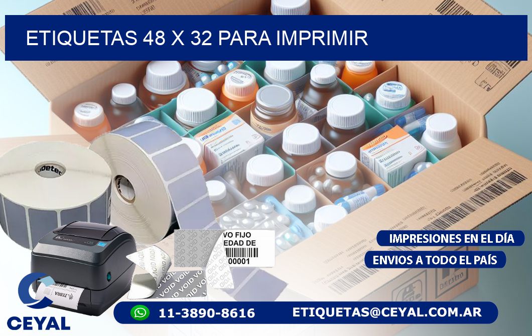 ETIQUETAS 48 x 32 PARA IMPRIMIR