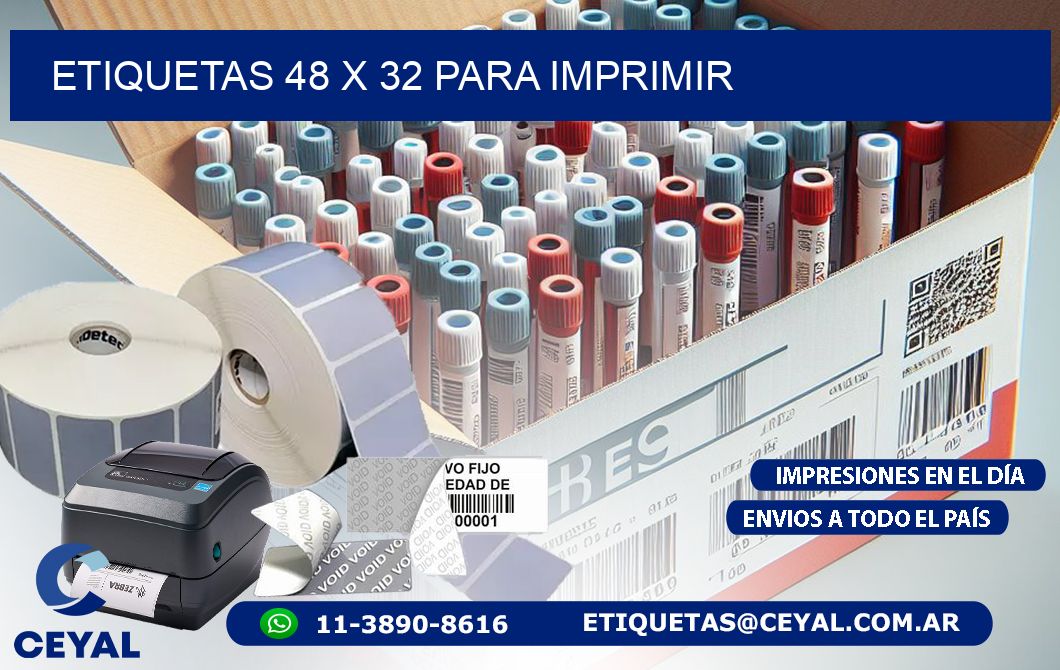 ETIQUETAS 48 x 32 PARA IMPRIMIR