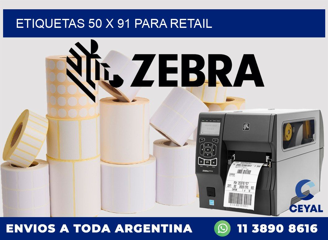 ETIQUETAS 50 x 91 PARA RETAIL