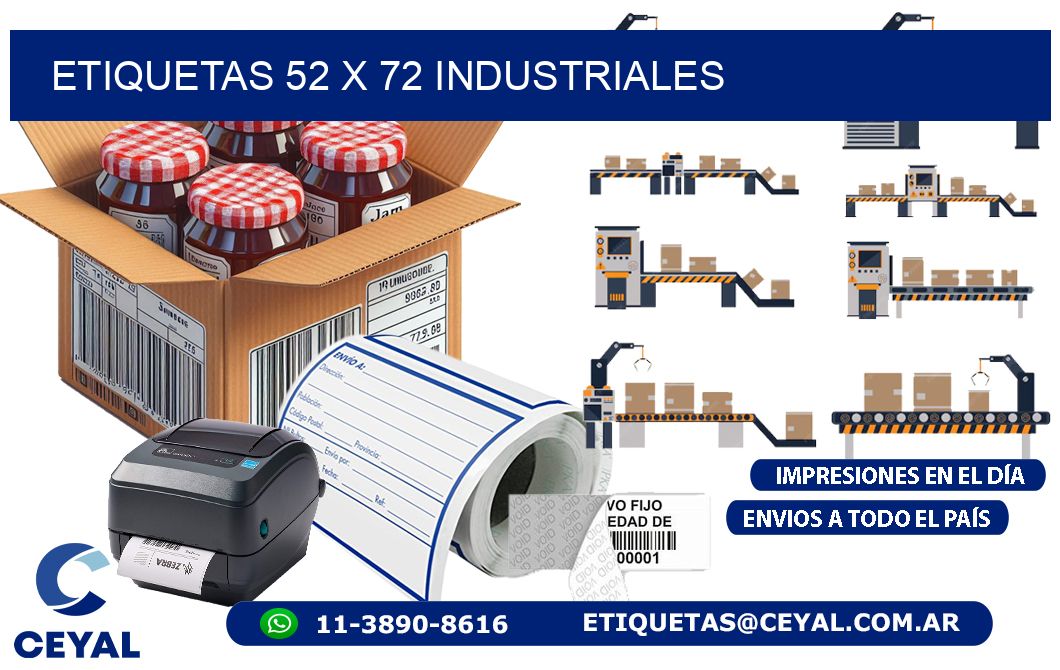 ETIQUETAS 52 x 72 INDUSTRIALES