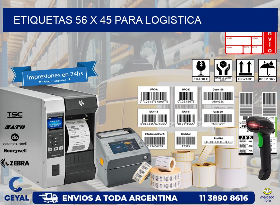 ETIQUETAS 56 x 45 PARA LOGISTICA