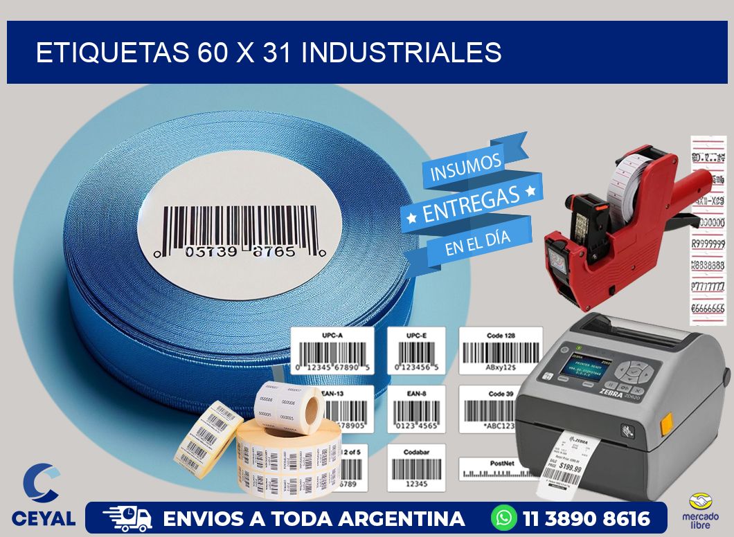 ETIQUETAS 60 x 31 INDUSTRIALES