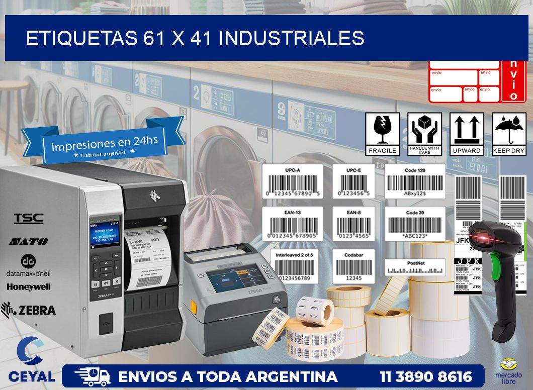 ETIQUETAS 61 x 41 INDUSTRIALES