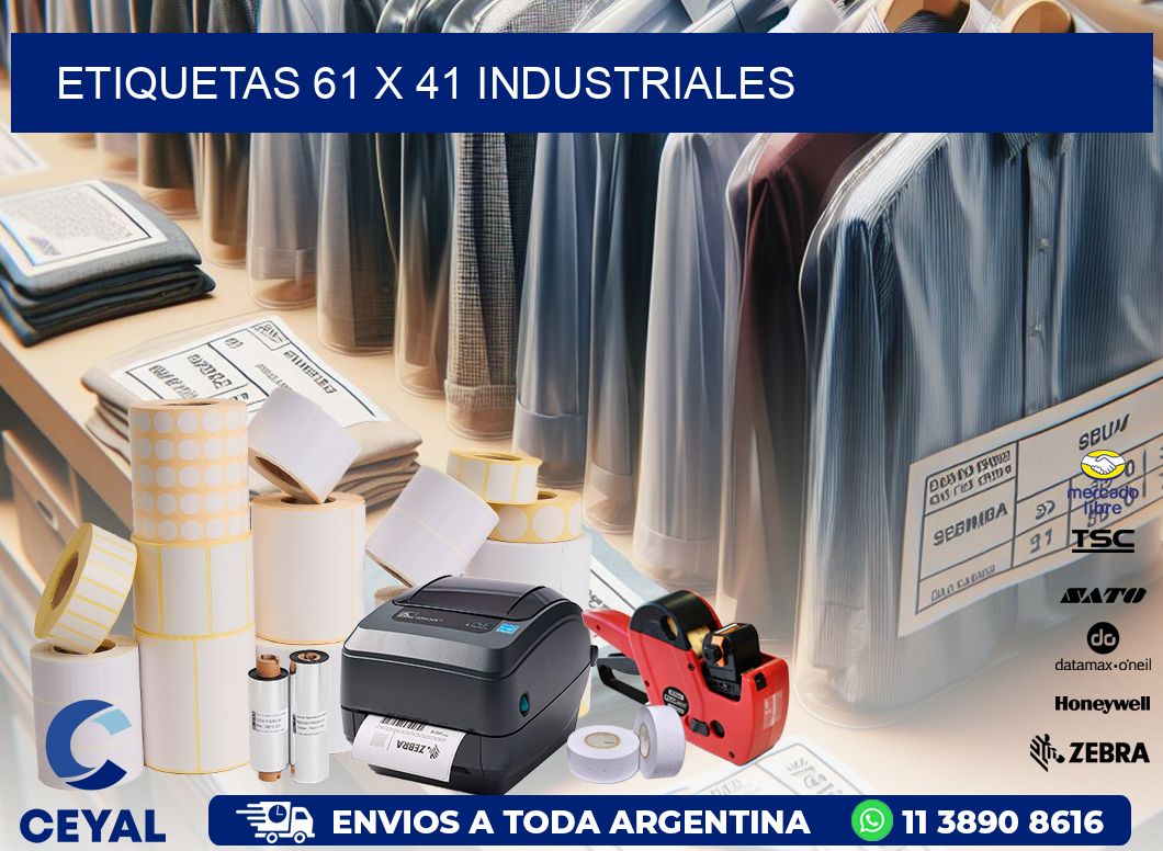 ETIQUETAS 61 x 41 INDUSTRIALES