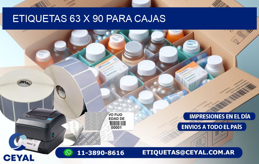 ETIQUETAS 63 x 90 PARA CAJAS