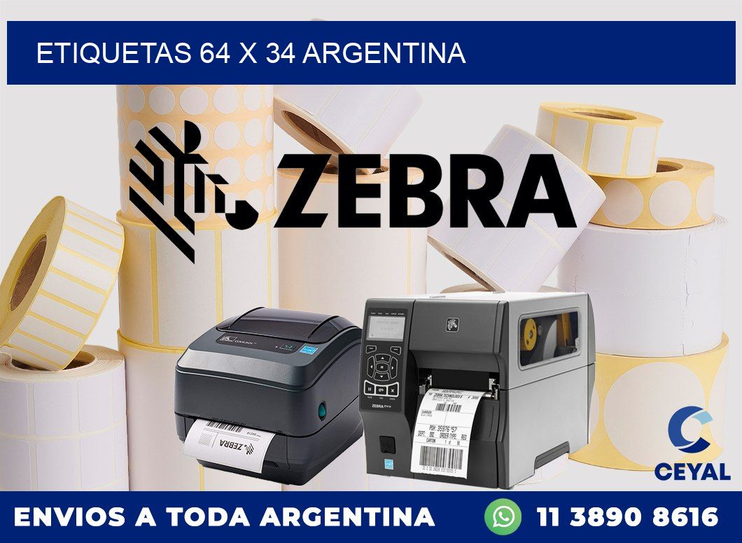 ETIQUETAS 64 x 34 ARGENTINA