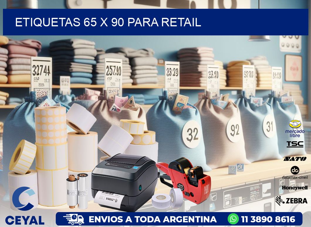 ETIQUETAS 65 x 90 PARA RETAIL