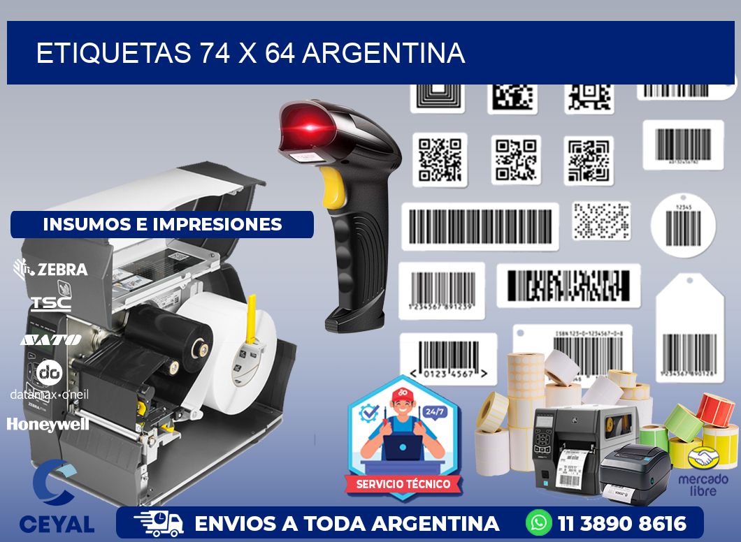 ETIQUETAS 74 x 64 ARGENTINA