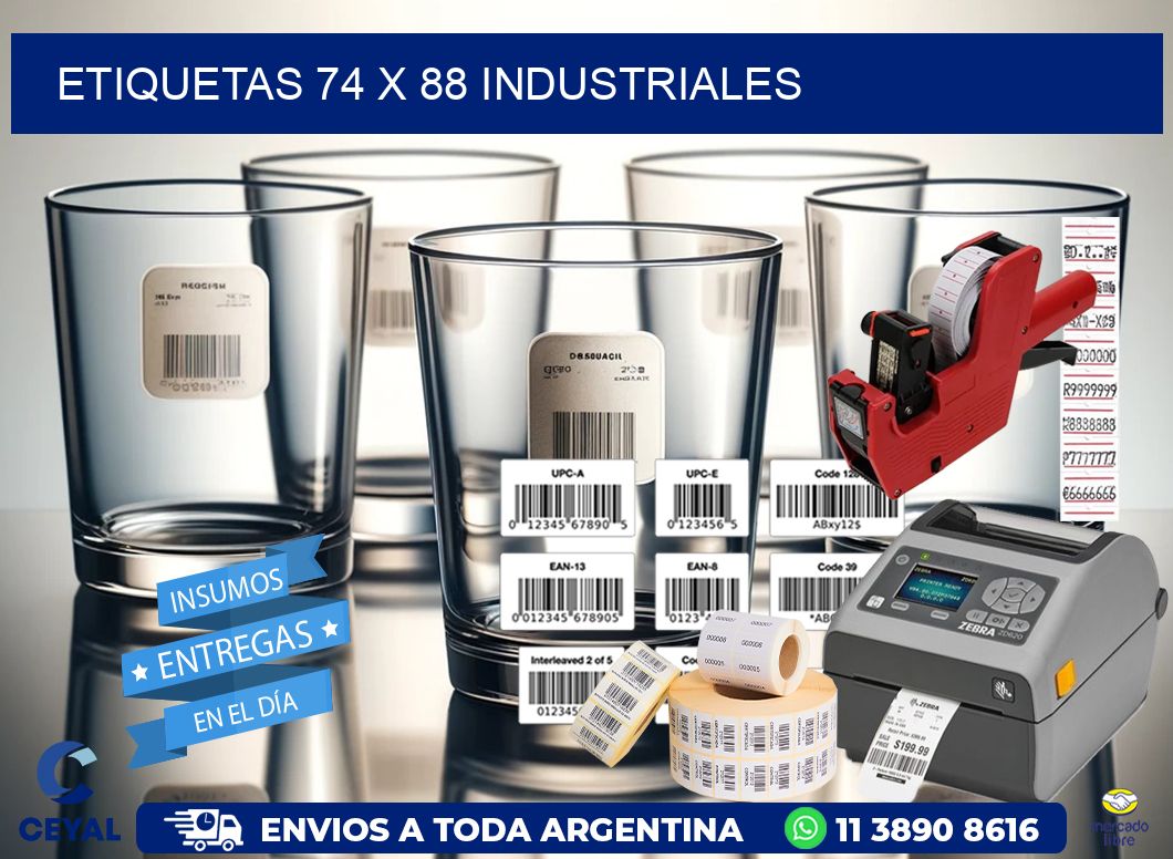 ETIQUETAS 74 x 88 INDUSTRIALES