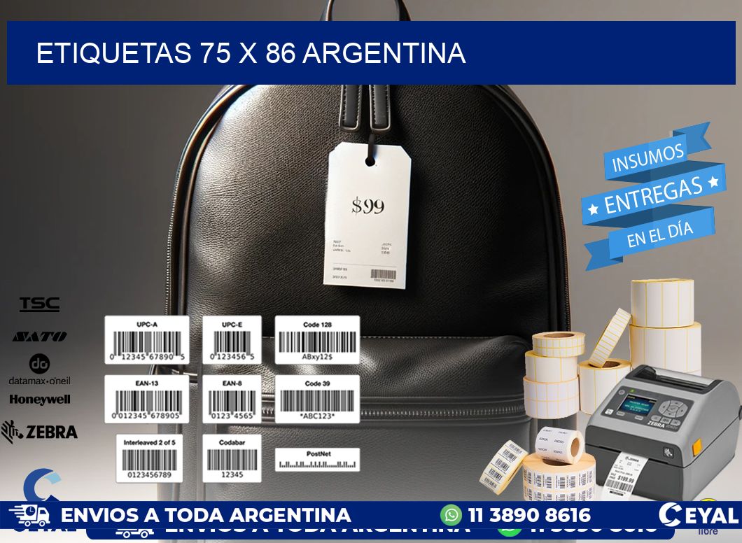 ETIQUETAS 75 x 86 ARGENTINA