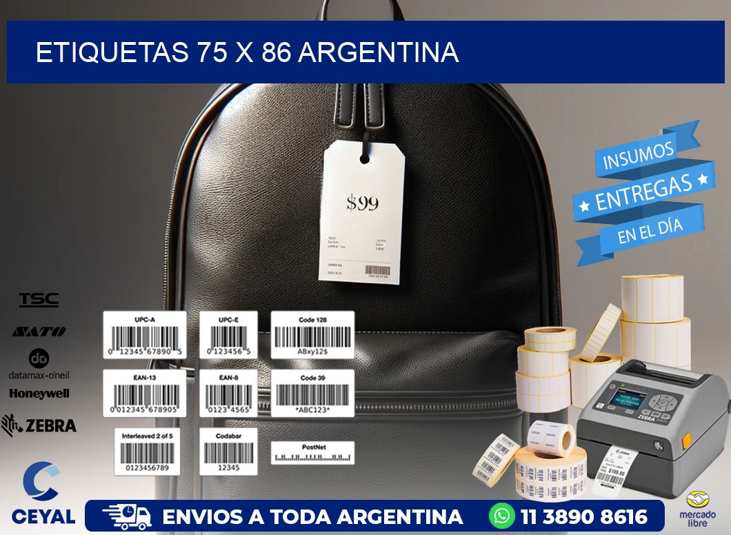 ETIQUETAS 75 x 86 ARGENTINA