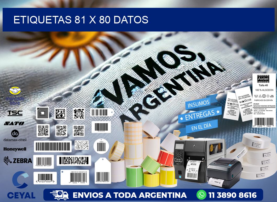 ETIQUETAS 81 x 80 DATOS