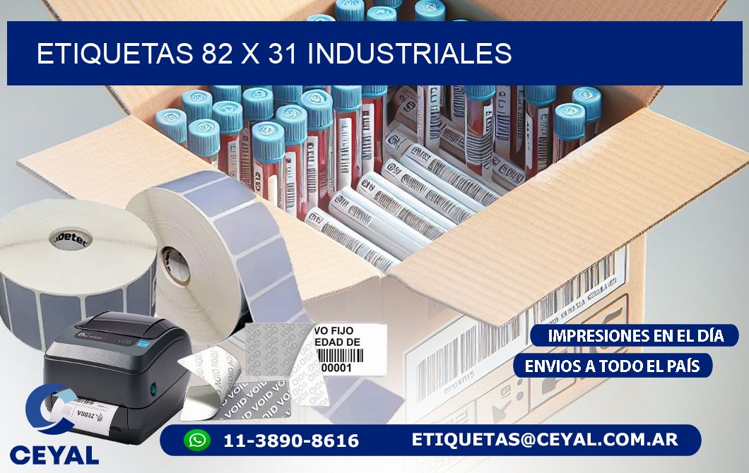 ETIQUETAS 82 x 31 INDUSTRIALES