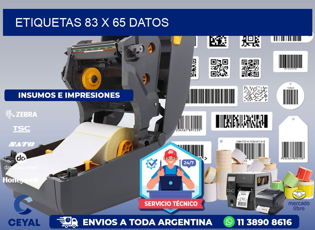 ETIQUETAS 83 x 65 DATOS