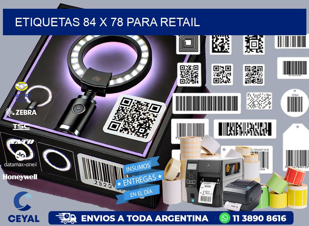 ETIQUETAS 84 x 78 PARA RETAIL