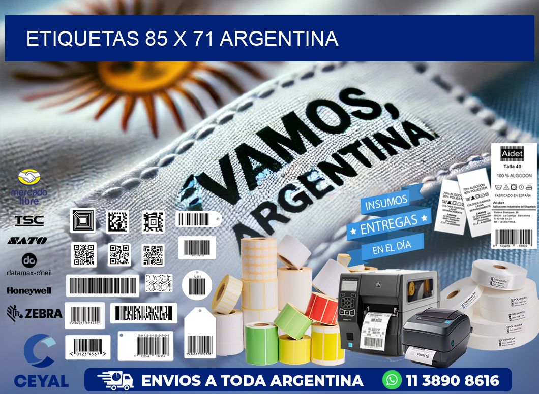 ETIQUETAS 85 x 71 ARGENTINA