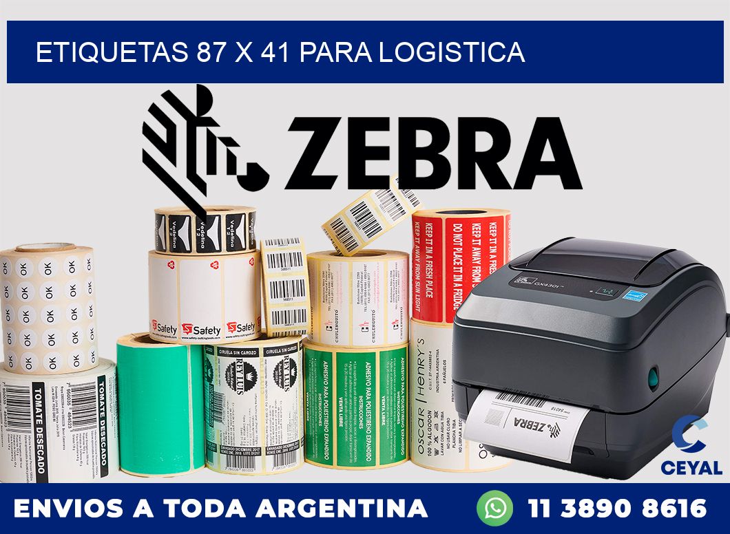 ETIQUETAS 87 x 41 PARA LOGISTICA