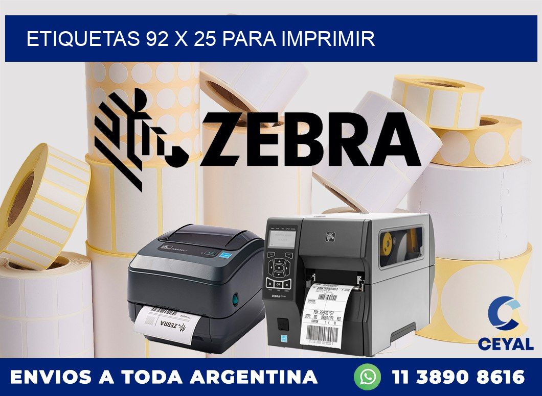 ETIQUETAS 92 x 25 PARA IMPRIMIR