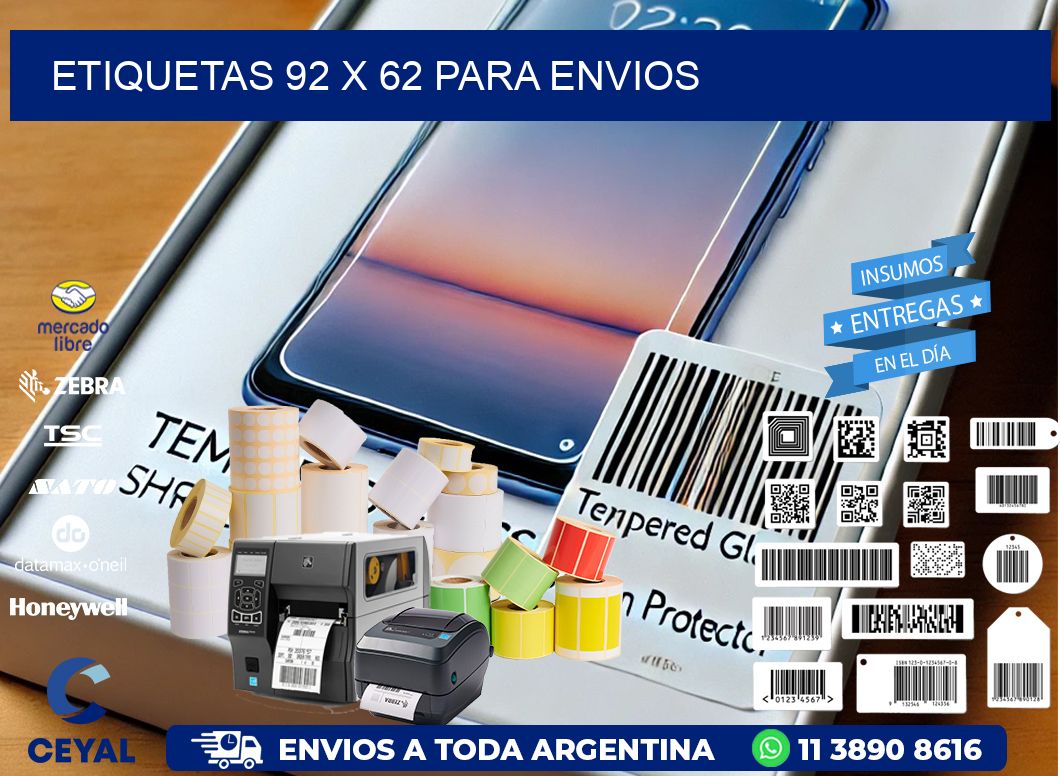 ETIQUETAS 92 x 62 PARA ENVIOS