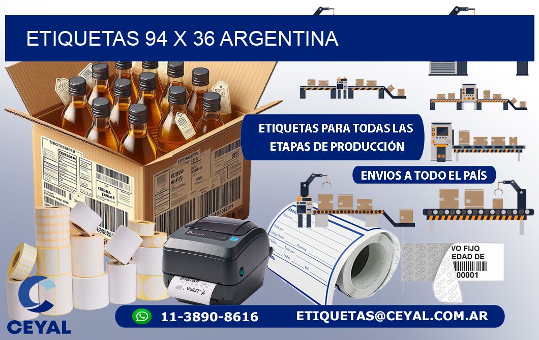 ETIQUETAS 94 x 36 ARGENTINA