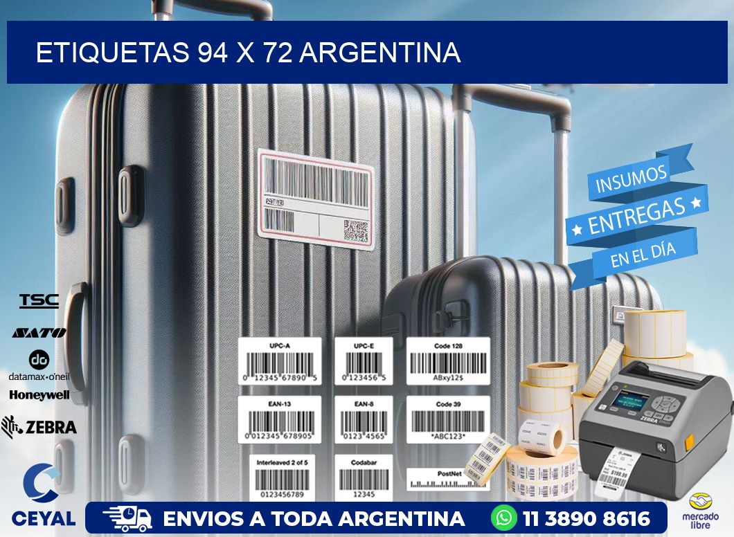 ETIQUETAS 94 x 72 ARGENTINA