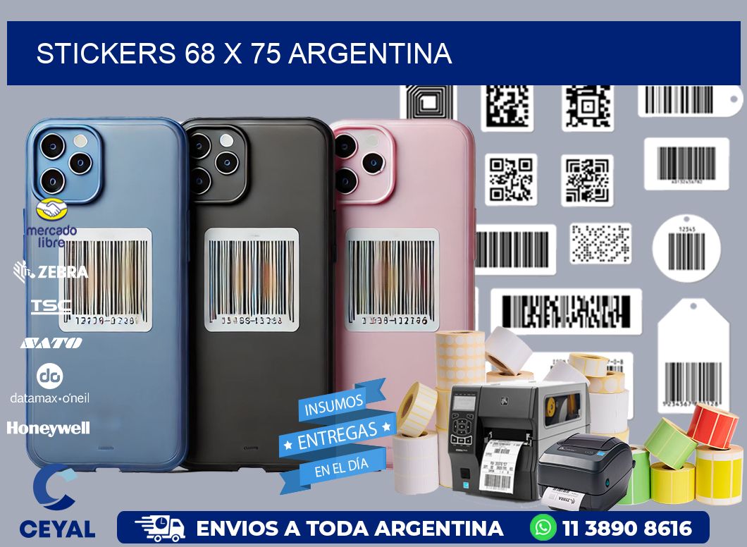 STICKERS 68 x 75 ARGENTINA