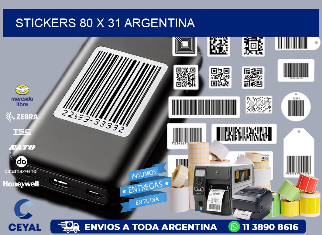 STICKERS 80 x 31 ARGENTINA